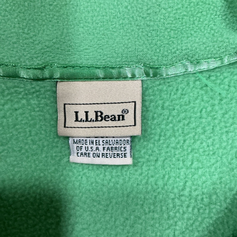 L.L. Bean Quarter Zip Fleece, Women's Medium, Green, Outdoors, EUC, 0CVP7 - Picture 6 of 10